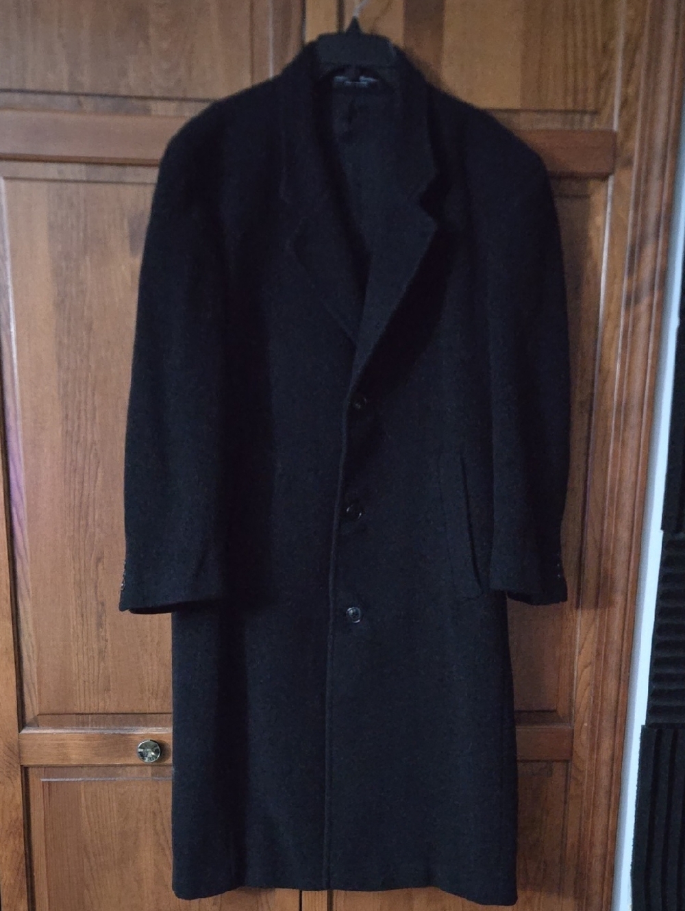 Misty Harbor Original Men's Size 40 EXS Black Wool Overcoat